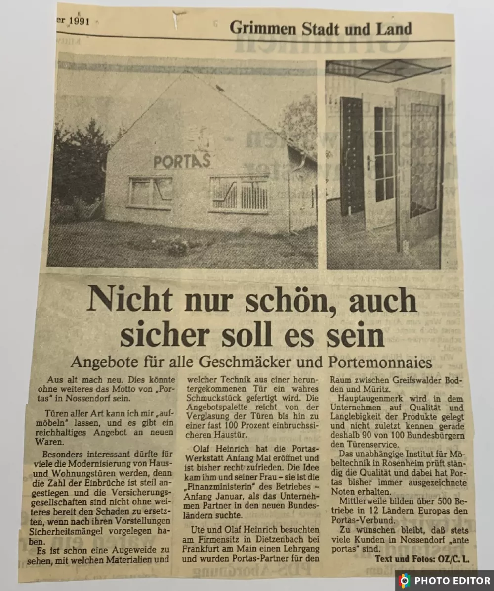 Heinrich Renovierungsexperte - Zeitungsartikel von 1991